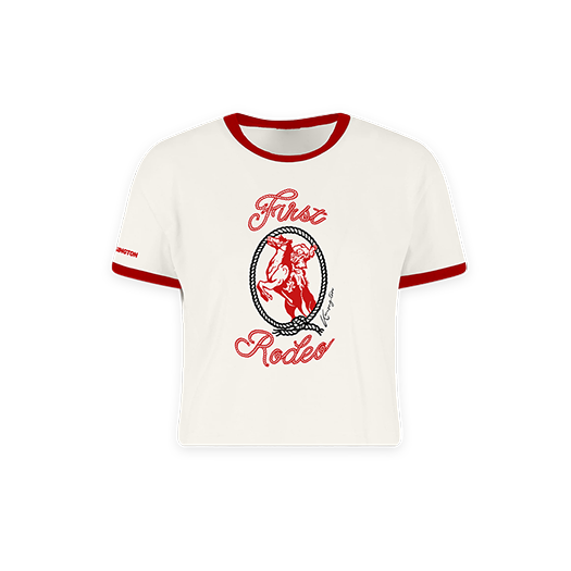 Women's Ringer Tee - White & red